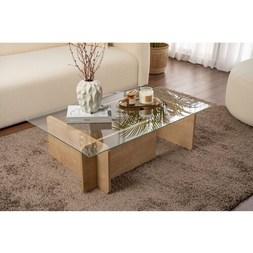 Hanah home stočić za dnevnu sobu flavio - honey oak oak coffee table Slike