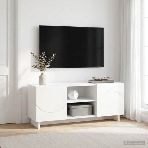  TV stalak 90 x 34,5 x 40 cm Bijela Konstruirano drvo Slike