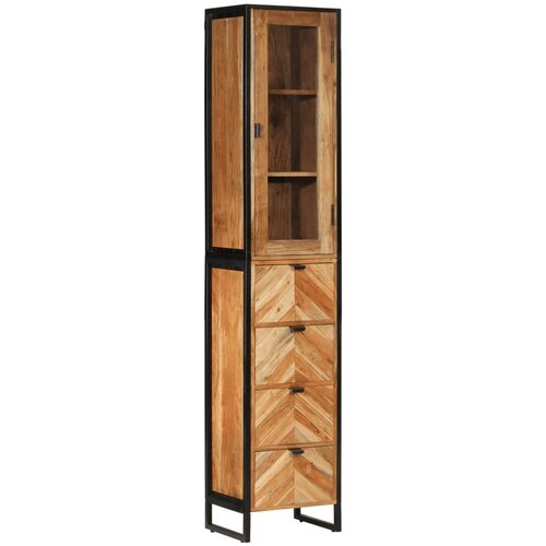 VidaXL Kupaonski ormarić 40x27x190 cm željezo i masivno bagremovo drvo Slike