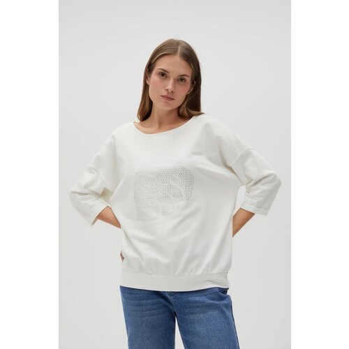 Marisse Women's Sweatshirt L-Bl-4600 Off White Cene