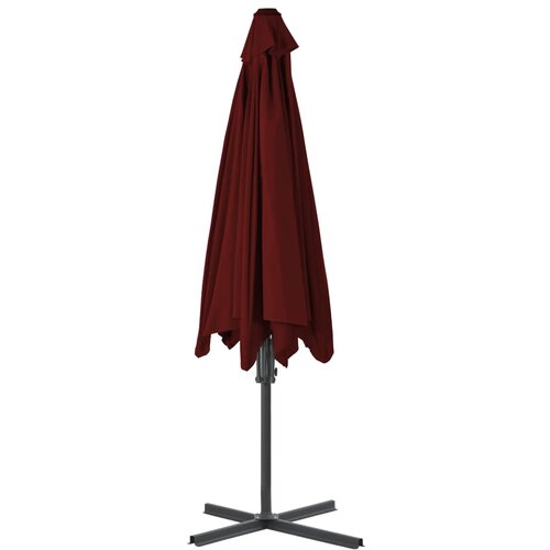  Vrtni suncobran s čeličnim stupom 300 x 230 cm bordo Slike