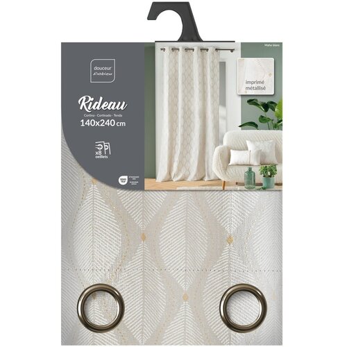 Douceur d int&amp;eacute;rieur Bež zavesa 140x240 cm Maho &amp;ndash; Slike
