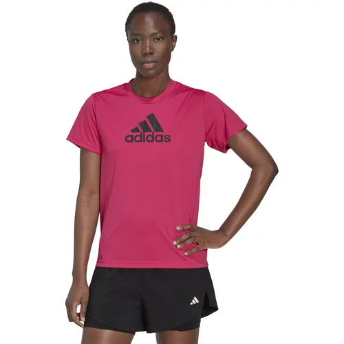 Adidas Tehnička sportska majica 'Primeblue Designed 2 Move Logo' roza / crna