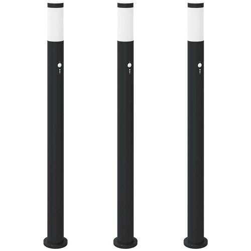 vidaXL Stupić sa senzorom 3 kom 110 cm nehrđajući čelik IP44 Cene