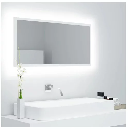  LED kopalniško ogledalo belo 90x8,5x37 cm iverna plošča