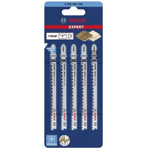 Bosch EXPERT jigsaw blades T308BP 5pcs Wood 2-side clean Cijene