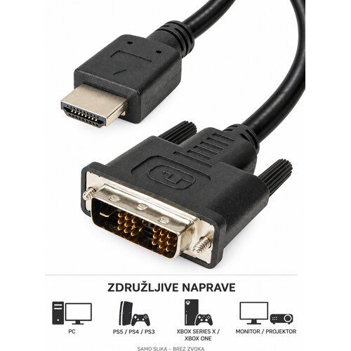  HDMI na DVI kabel 2m Slike
