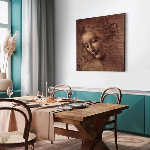 Slika - Leonardo da Vinci &amp;ndash; Head of a Young Woman (Leda) 40x40 Akustična Slike