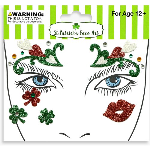 INF Nalepka Face Art Tattoo Nalepka z bleščicami Tree Rdeče ustnice, (21535157) Cene
