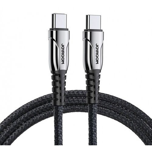 Joyroom podatkovni kabel S-1230K1 Quick Charge 60W Type C na Type C - črn pleten Slike