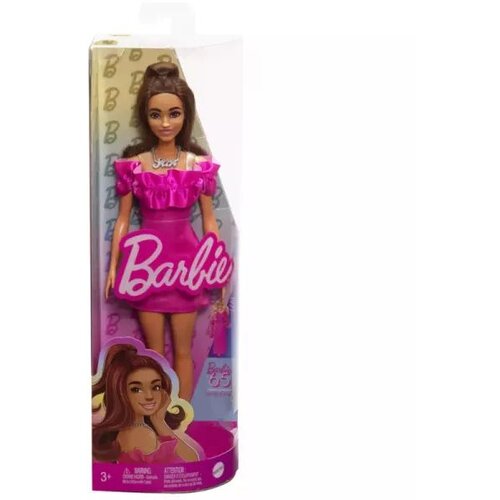 Barbie fashionista 65. obletnica - lutka v roza obleki Cene
