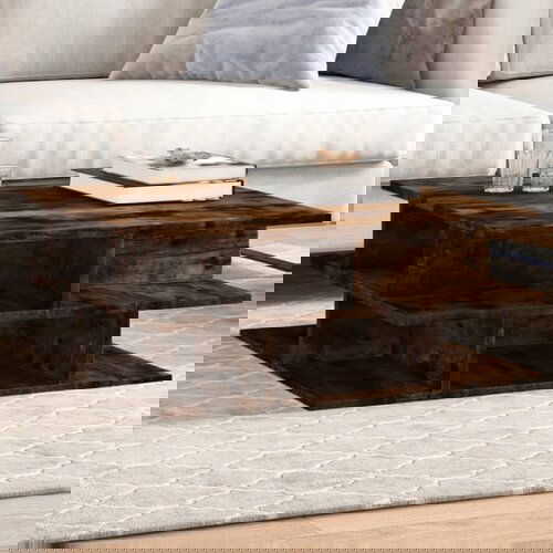Furnova Klubska mizica dimljeni hrast 70x70x29 cm inženirski les, (21914232) Slike