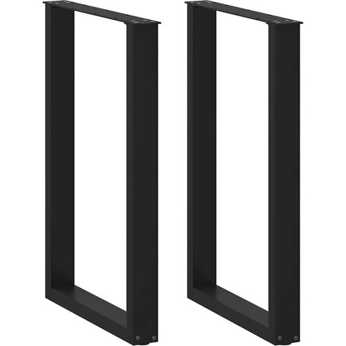  Noge za barski stol U-oblika 2 kom Crne 60 x (90-91) cm Čelik Cijene