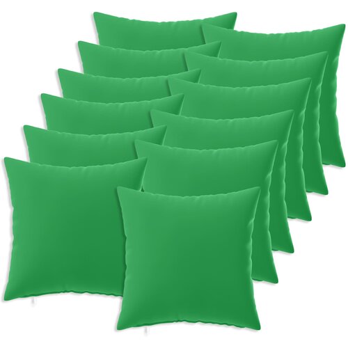  Presvlaka za jastuk 12 pcs HEERLEN Zelena 45 x 45 cm Poliester Cene