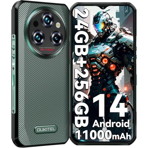 Oukitel WP35 S 24/256GB, zelena pametni robustni telefon Android 14, 11000mAh 48MP+16MP+8MP nočni vid, (21604847) Cene