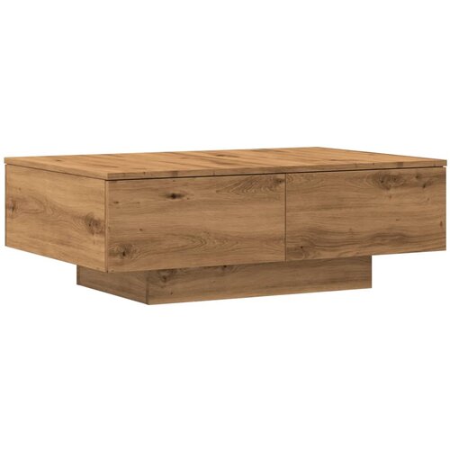 Maison Chic Klubska mizica - kavna mizica - Nizka mizica artisan hrast 90x60x31 cm inženirski les, (21753445) Slike