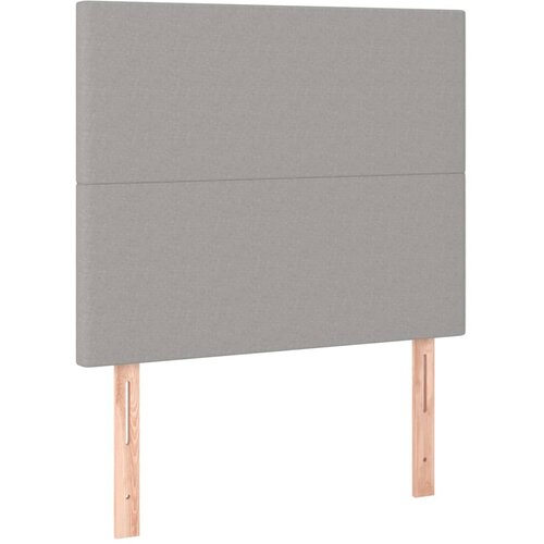 Maison Chic Posteljno vzglavje - Vzglavna omarica 2 kosa svetlo sivo 80x5x78/88 cm blago, (22077695) Cene