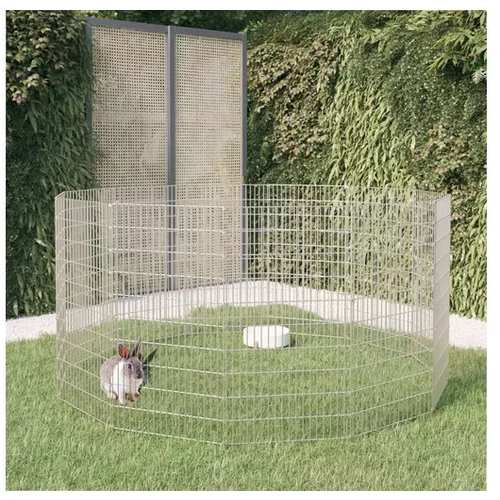  12-delna ograda za zajce 54x100 cm pocinkano železo