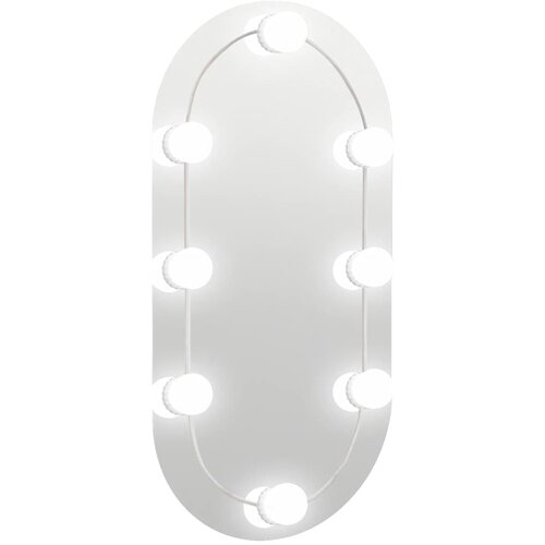  Ogledalo s LED svjetlima 60 x 30 cm stakleno ovalno Slike