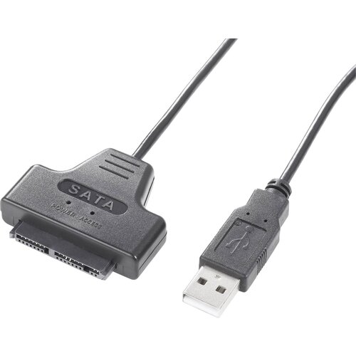 Renkforce USB 2.0 adapterski kabel [1x mo&scaron;ki konektor USB 2.0 tipa A - 1x kombiniran mo&scaron;ki konektor micro sata\, 9 + 7 polov] 0.48 m, (20416086) Cene