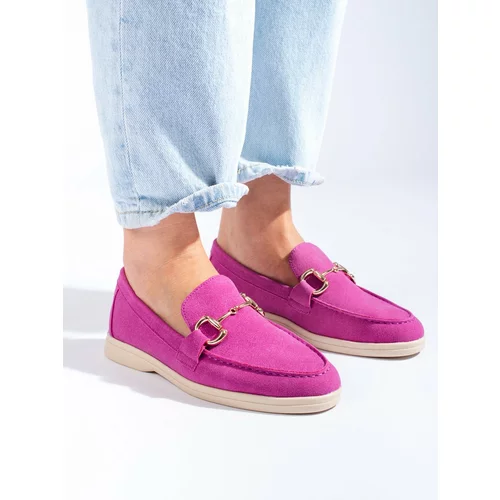 SHELOVET Suede shoes pink