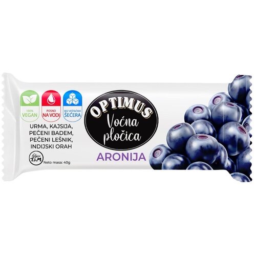 Optimus Voćna pločica Aronija, 50g Cene