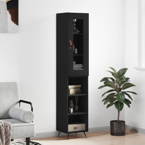 vidaXL Visoka komoda crna 34 5 x 34 x 180 cm od konstruiranog drva Cijene