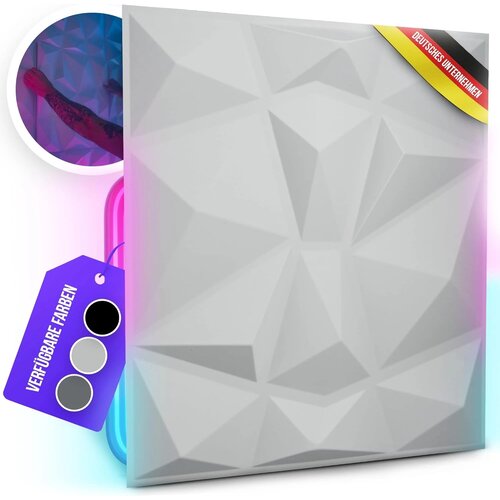 WANEELL 23x 3D stenska obloga Diamond 30 &amp;times; 30 cm Slike