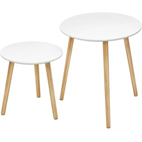 Songmics Miza 2X za dnevni prostor 45 x 50 x 45cm bela, LET07WN Cene