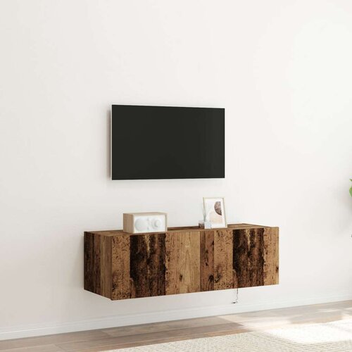 TV omara s LED lučmi star les 100x35x31 cm Slike