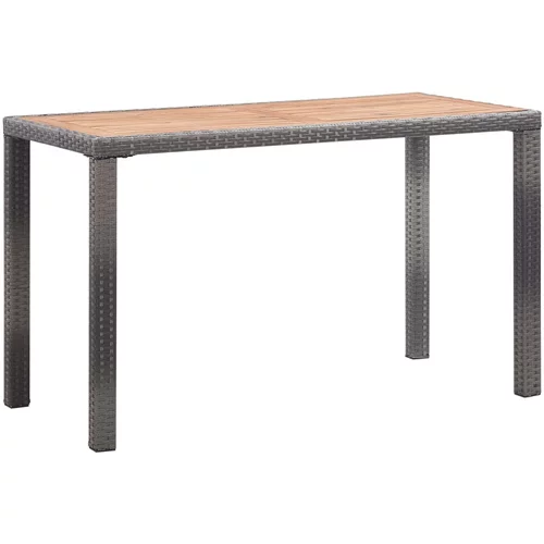vidaXL Vrtni stol antracit-smeđi 123x60x74 cm masivno bagremovo drvo