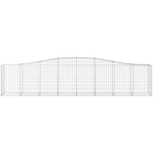  Lučne gabionske ko&amp;scaron;are 10 kom 400x50x80/100cm pocinčano željezo Slike