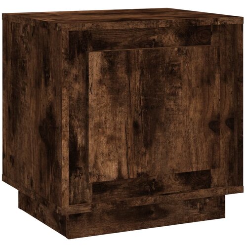 Maison Chic Nočna omarica - Nočna miza dimljeni hrast 44x35x45 cm inženirski les, (21687332) Slike