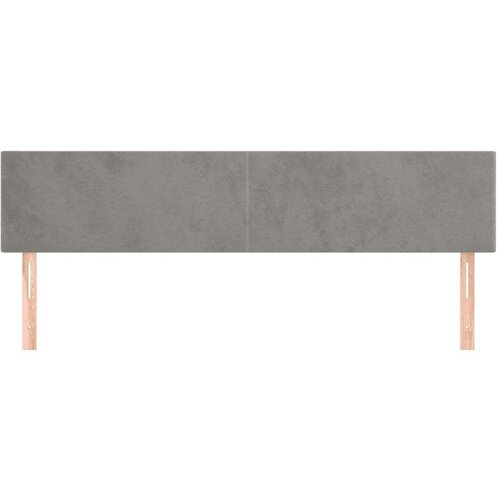  Uzglavlja 2 kom svjetlosiva 100x5x78/88 cm bar&amp;scaron;unasta Slike
