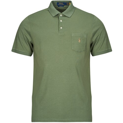 Polo Ralph Lauren Polo majice kratki rokavi POLO EN JERSEY AVEC POCHE Kaki Slike