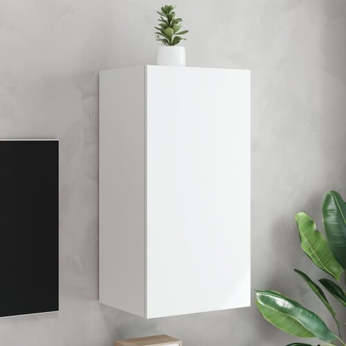 vidaXL Zidni TV ormarić s LED svjetlima bijeli 40,5 x 35 x 80 cm Cijene