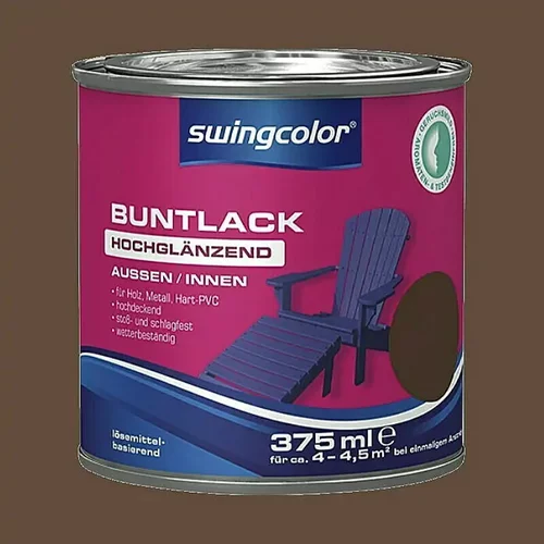 SWINGCOLOR Barvni lak Swingcolor (375 ml, temno rjava barva)