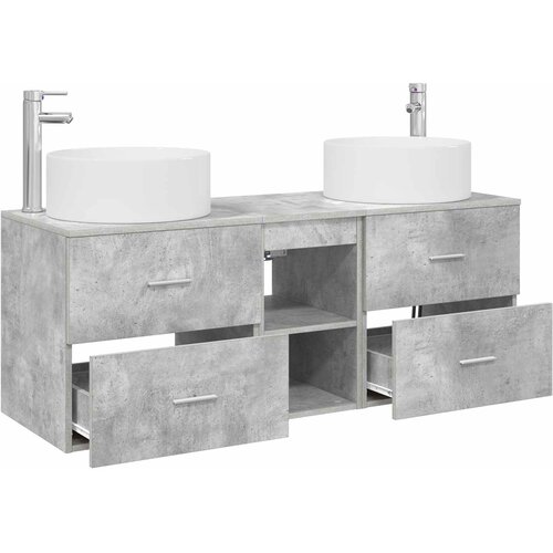  Set namje&amp;scaron;taja za kupaonicu 3 kom. Betonska siva 49,5 x 44,5 x 65,5 cm Slike