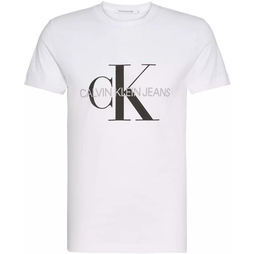 Calvin Klein Jeans Polo majice dolgi rokavi CORE MONOGRAM SLIM TEE J30J320935 Bela Cene