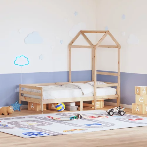 vidaXL Streha za otroško posteljo 108x70x176,5 cm trdna borovina