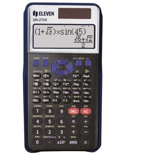  KALKULATOR TEHNIČKI 10 PLUS 2MJESTA 417 FUNKCIJA ELEVEN SR-270X CRNI Cene