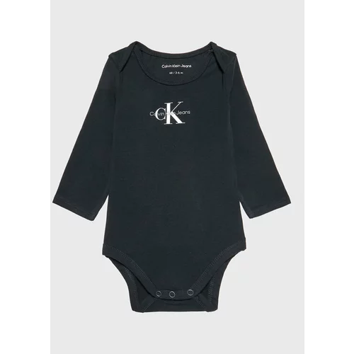 Calvin Klein Jeans Otroški bodi Monogram IN0IN00033 Črna Regular Fit