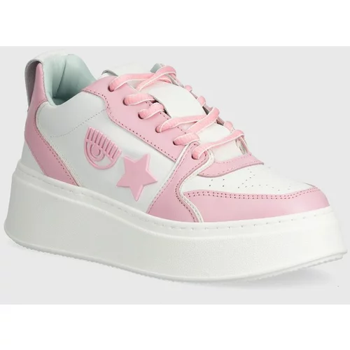 Chiara Ferragni Kožne tenisice Sneakers School boja: ružičasta, CF3217_012
