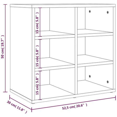 VidaXL ormarić za cipele boja smeđeg hrasta 52,5 x 30 x 50 cm Slike