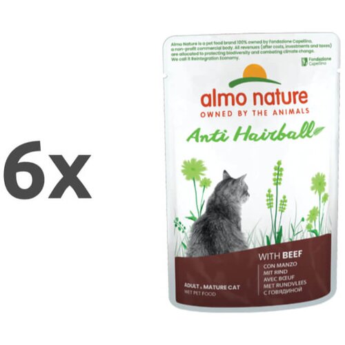 Almo Nature Holistic Anti-Hairball - govedina - 70 g 6 x 70 g Cene