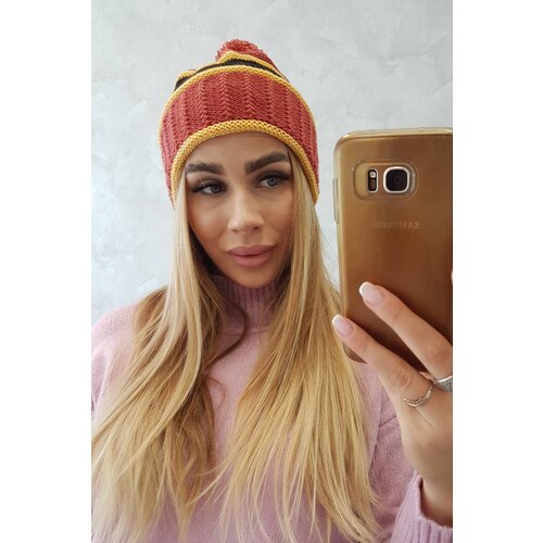 Kesi Women&amp;#039;s cap Kinga K297 foxy + mustard + black Slike