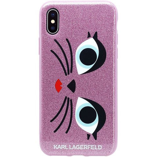 Karl Lagerfeld Ovitek KLHCPXGLCHPI Iphone X, roza, (20691433) Cene