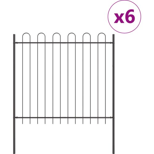 vidaXL Ograja za vrt s sivim obrobom 10,2 x 1,5 m Jeklo, (22085873) Cene