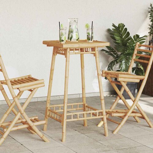Vanjski barski stol kvadratni 55x55x100 cm bambus Cijene