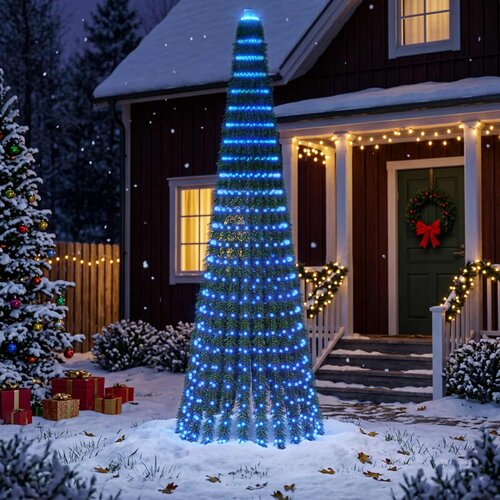  LED božićno drvce 470 cm 1504 LED lampica Čelik Slike